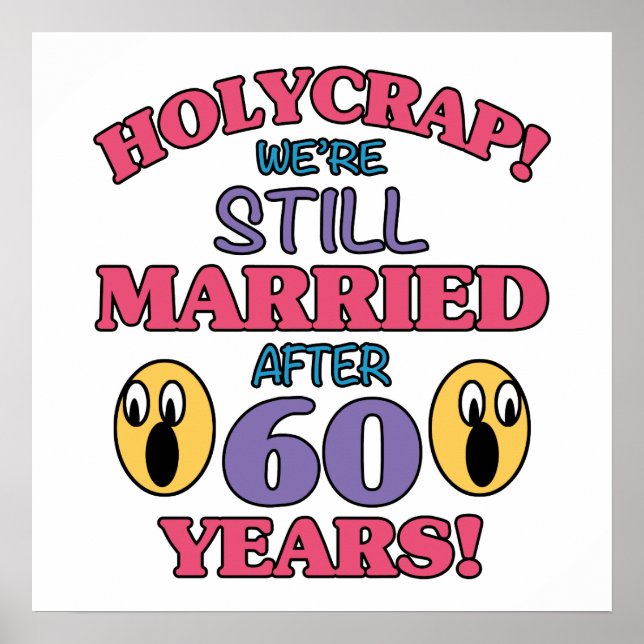 Pôster Engraçado 60 anos (Frente)