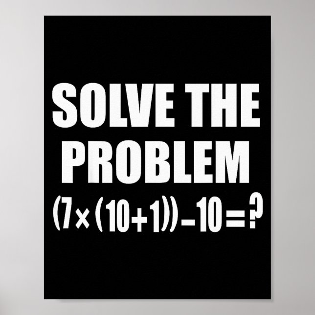 Poster Engraçado 67 Meme Pemdas Professor de Matemática E (Frente)