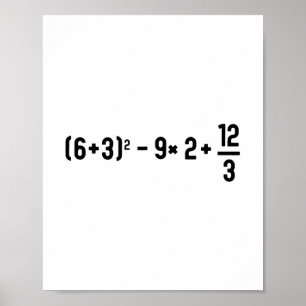 Poster Engraçado 67 Meme Pemdas Professor de Matemática E