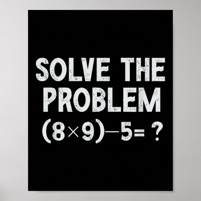 Poster Engraçado 67 Meme Pemdas Professor de Matemática E (Frente)