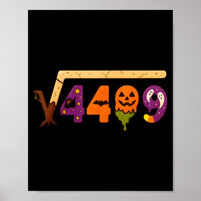 Poster Engraçado 67 Meme Professor de Matemática 6 7 Hall (Frente)