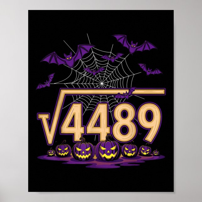 Poster Engraçado 67 Meme Professor de Matemática Raiz Qua (Frente)