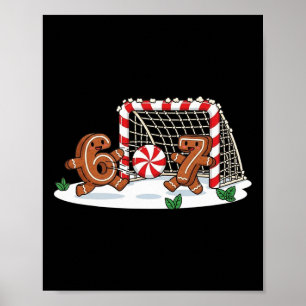 Poster Engraçado 67 Seis Sete Biscoito de Natal Futebol d