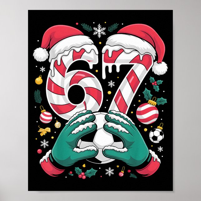 Poster Engraçado 67 Seis Sete Goleiro de Futebol Meme Eng (Frente)