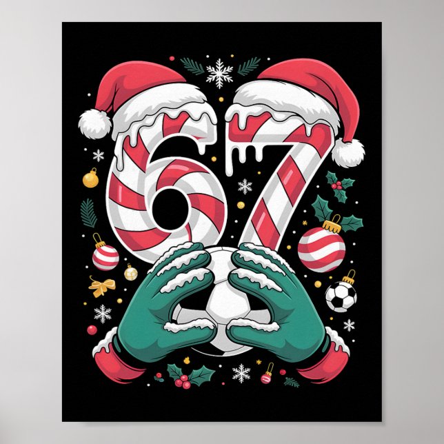 Poster Engraçado 67 Seis Sete Goleiro de Futebol Meme Eng (Frente)