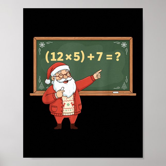 Poster Engraçado 67 Seis Sete Professor de Matemática Nat (Frente)