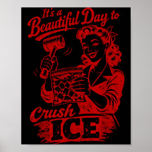 Poster Engraçado abolir gelo, meme fofo para mulheres men