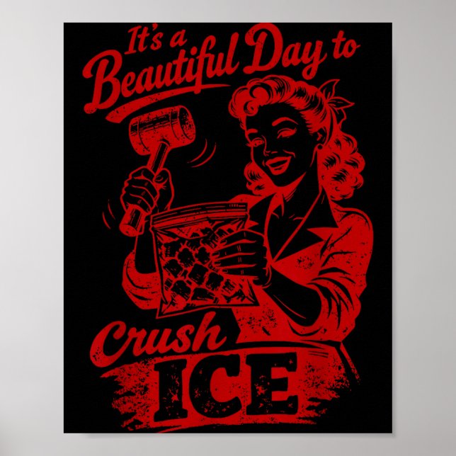 Poster Engraçado abolir gelo, meme fofo para mulheres men (Frente)