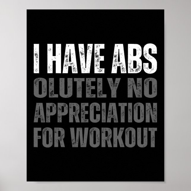 Poster Engraçado Abs Humor (Frente)