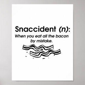 Poster Engraçado Acidente Bacon Art Para Homens Jovens Mu