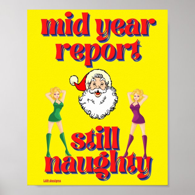 poster engraçado "AINDA NAUGHTY" (Frente)