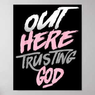 Poster Engraçado aqui confiando em Deus