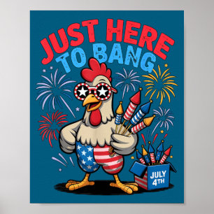 Poster Engraçado aqui para bater frango fcawf pessoal da