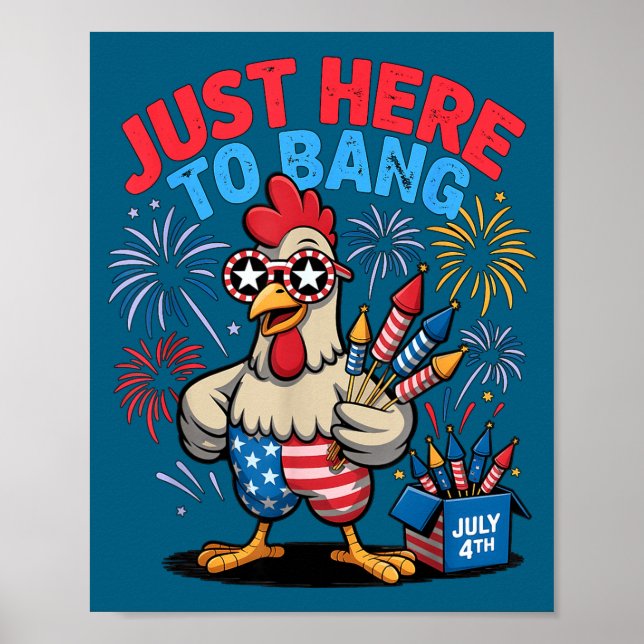 Poster Engraçado aqui para bater frango fcawf pessoal da  (Frente)