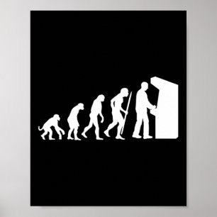 Poster Engraçado Arcade Evolution Arcade Antigo Gama de V