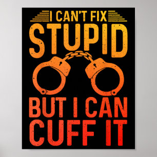 Poster Engraçado Arte Policial Para Homens Mulher Polícia