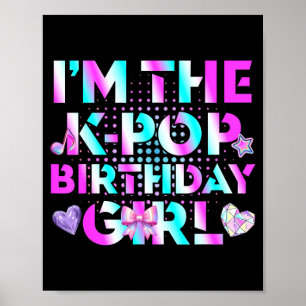 Poster Engraçado as garotas de aniversário do k-pop amant