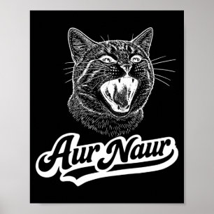 Poster Engraçado Aur Naur Gato Sarcástico Oh