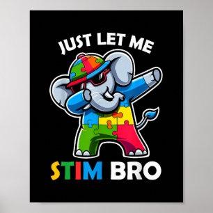 Poster Engraçado Autismo Bonito Crianças de Consciência d
