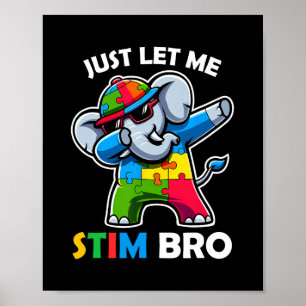 Poster Engraçado Autismo Bonito Crianças de Consciência d