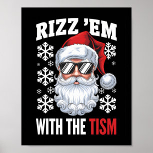 Poster Engraçado Autismo Rizz Em Com O Natal Dos Papais n