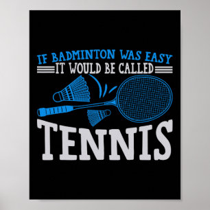Poster Engraçado Badminton Humor Smash Shuttle Birdie Esp