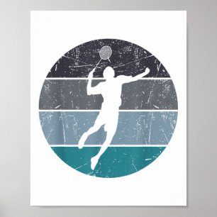 Poster Engraçado Badminton Shuttle Para Homens Mulheres R