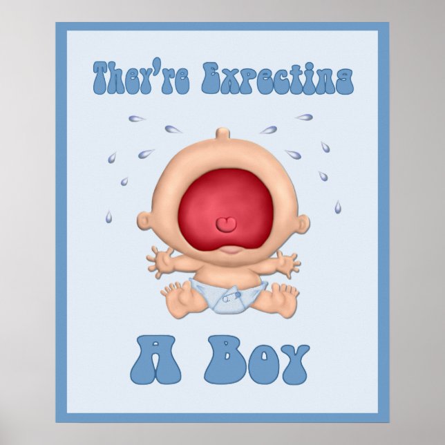 Pôster Engraçado Bawling Baby for Boy (Frente)