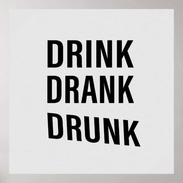 Poster Engraçado bebendo fala sobre o bebedor de uísque (Frente)