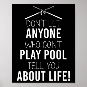Poster Engraçado Billiard Dizendo Para Jogadores De Pisci