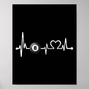 Poster Engraçado Billiards Amantes Dão Amo Billiards Cora
