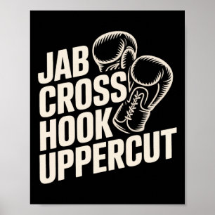 Poster Engraçado Biscoito Giro Jab Cross Hook Para Mulher