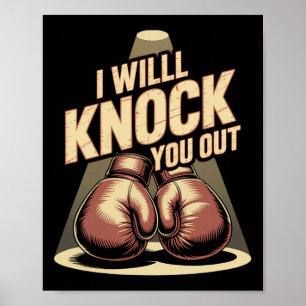 Poster Engraçado Boxer Você Tira Luvas Que Eu Vou Saber