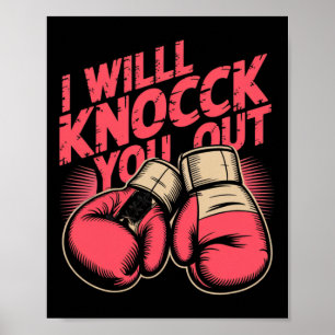 Poster Engraçado Boxer Você Tira Luvas Que Eu Vou Saber