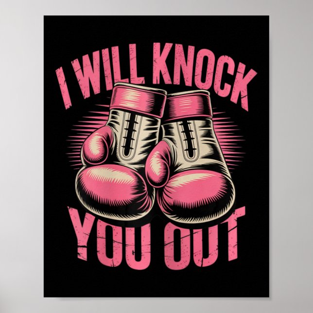 Poster Engraçado Boxer Você Tira Luvas Que Eu Vou Saber (Frente)