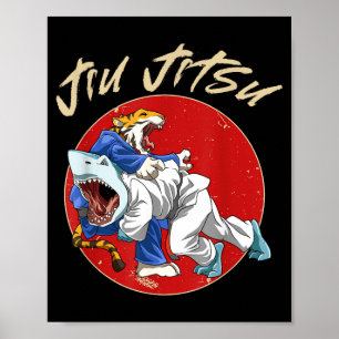 Poster Engraçado Brazilian Jiu Jitsu e Grappling