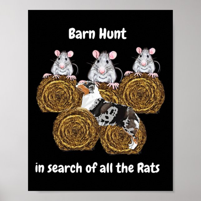 Poster Engraçado Byrn Hunt - Em Busca De Ratos Com Merl A (Frente)