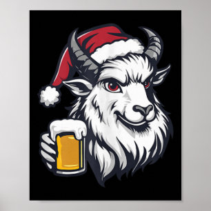 Poster Engraçado Cabra De Natal Com BD