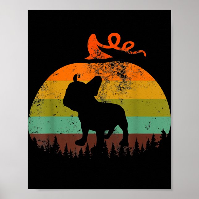 Poster Engraçado Cachorro-Grande Francês Pumpkin Figurino (Frente)