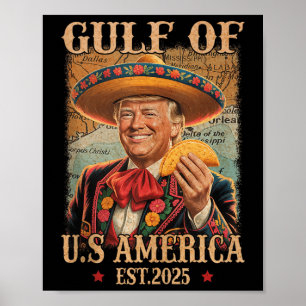 Poster Engraçado Camisa Americas Golfo Pérsico 2025 Trump