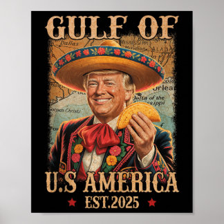 Poster Engraçado Camisa Americas Golfo Pérsico 2025 Trump