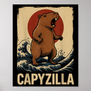 Poster Engraçado Capybara Boys Raparigas Crianças Mens Ca