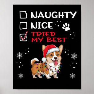 Poster Engraçado Cardigan Welsh Corgi Cachorro Naughn