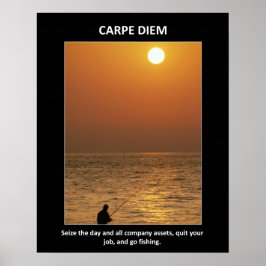 Poster Engraçado Carpe Diem Aproveite O Dia
