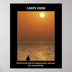 Poster Engraçado Carpe Diem Aproveite O Dia