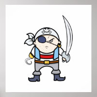 Engraçado Cartoon Pirate Kid