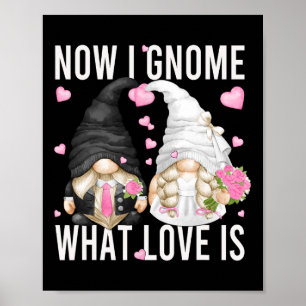 Poster Engraçado Casamento Gnomo Casal Pun Amor Dizendo P
