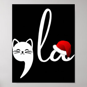 Poster Engraçado Cat Comma La Kamala Harris Papais noeis 
