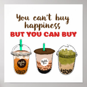 Poster Engraçado Chá Boba Lover Não pode Comprar Felic