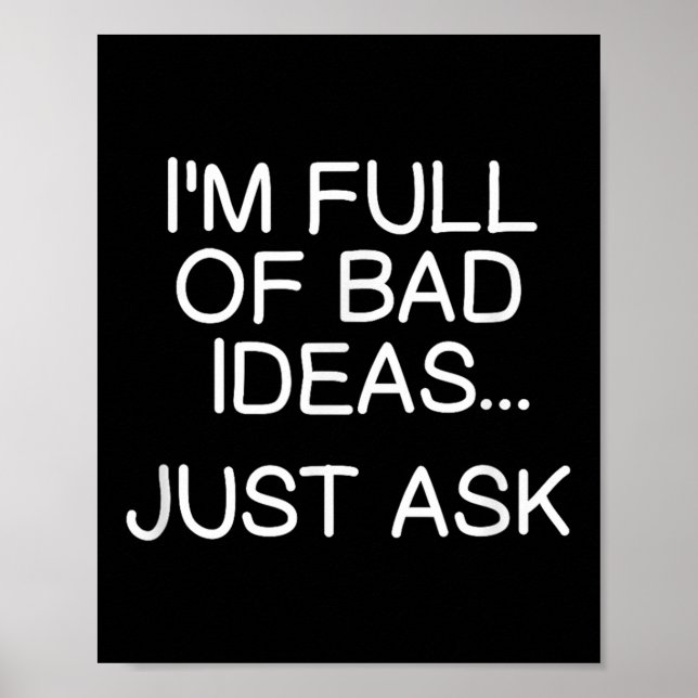 Poster Engraçado Cheio De Más Ideias. Sarcastic Jo (Frente)